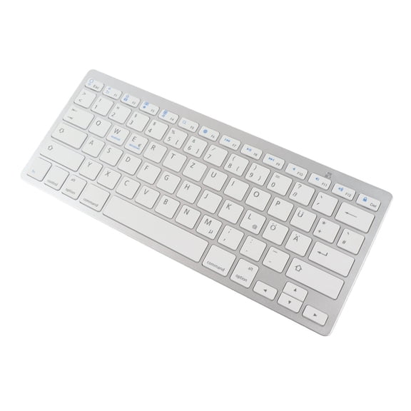 YAHHU Universal Wireless Bluetooth German Layout Keyboard, Slim Portable Design for Windows, iOS, Android Devices, Black
