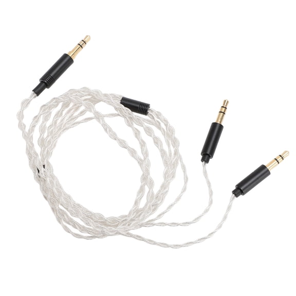YAHHU Upgraded Earphone Cable 3.5mm to Dual 3.5mm Silver Plated Copper Lossless Replacement Headphone Wire for Beyerdynamic T1 II T5 MDR Z7 Hifiman (47.24 inches / 120 cm)
