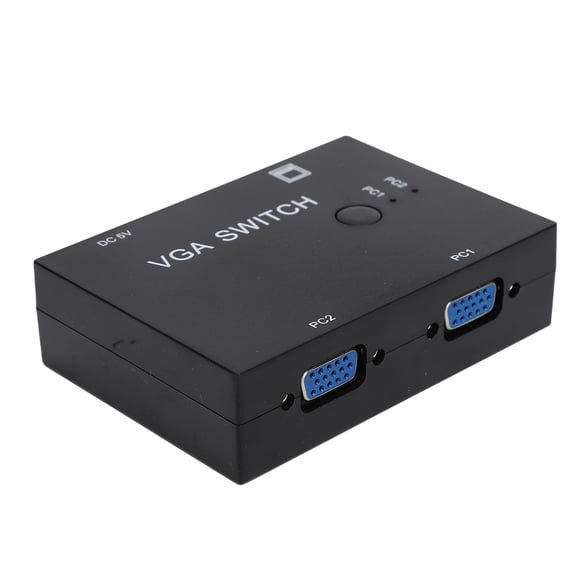 YAHHU VGA Switcher 2 Input 1 Output Multi-Computer Host Converter for Office and Home 1080p Video Switcher, Black