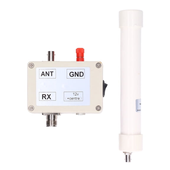 YAHHU VLF LF HF VHF Active Receive Antenna Kit with SMA Connector Cable 10kHz-30MHz DC5-13V 100mA (9.45 inches / 24 cm)