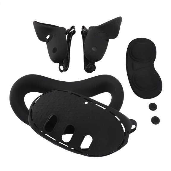 YAHHU VR Case Cover Set Soft Silicone Face Protector Lens Grip Host Joystick Covers for Meta Quest 3 Virtual Reality Headset Storage Accessories (7.08 inches / 18 cm Length)