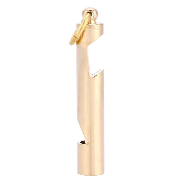 YAHHU Vintage Brass Whistle Emergency Survival Tool Copper EDC Gear Key Ring Pendant Bottle Opener for Hiking Camping Outdoor 2.4 inches / 6 cm