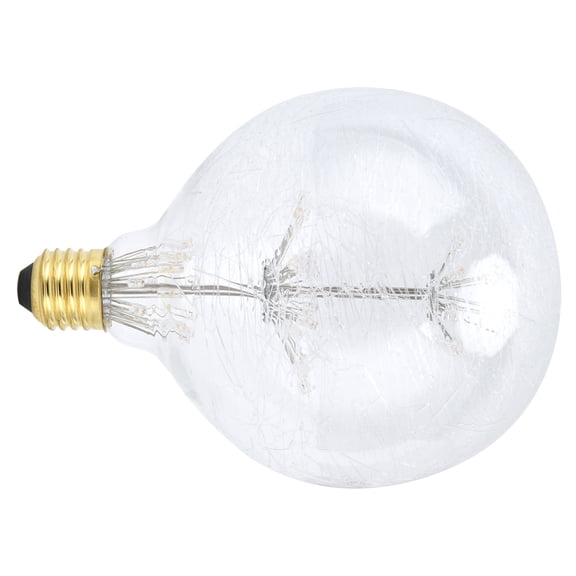 YAHHU Vintage Glass 3W LED G25 E27 Globe Round Light Bulb 85-265V Warm Light Festive Decoration (6.7 inches / 17 cm)