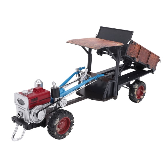 YAHHU Vintage Hand Tractor Toy Model Exquisite Realistic 3 in 1 Sturdy Alloy Farm Tractor Vehicle Toys Set for Kids Collector Retro Farm Car Toy and Pulling Machinery 10.43 inches / 26.5 cm