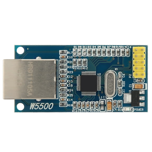 YAHHU W5500 Ethernet Networks Module TCP/IP 51/STM32 Microcontroller Support, 3.94 inches / 10 cm