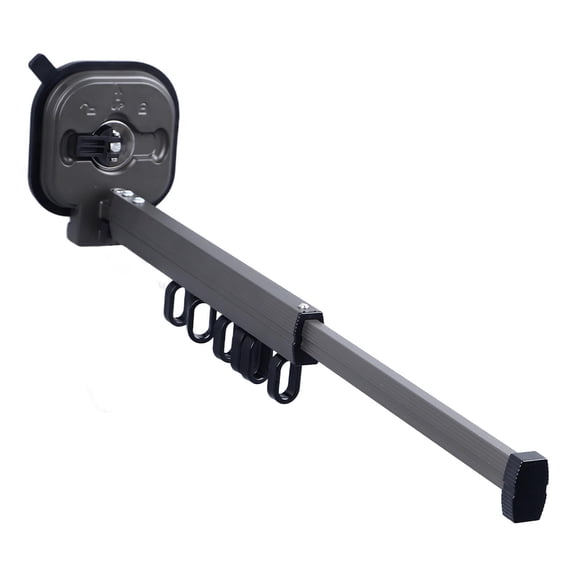 YAHHU WallMount Folding Clothes Drying Rack Reusable Aluminum Alloy, Strong Suction, SpaceSaving Retractable Design for Smooth Surfaces