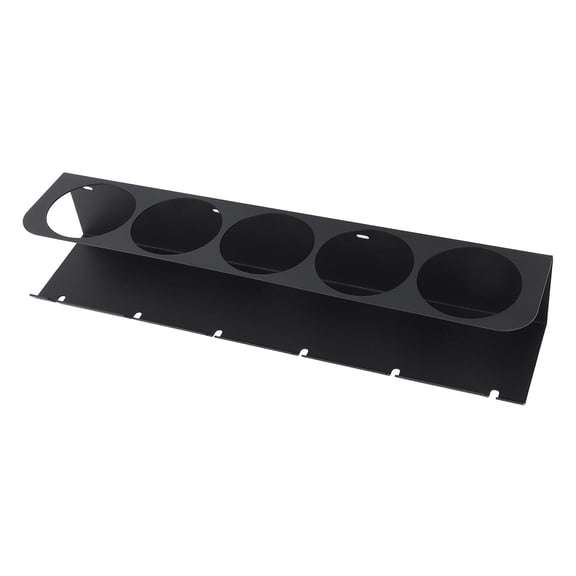 YAHHU Wall Mounted Spray Bottle Storage Rack Carbon Steel Aerosol Tool Holder Organizer with 5 Holes and 6 Slots for Garage Home, 17 inches / 43.2 cm