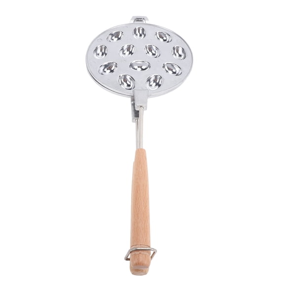YAHHU Walnut Cookie Maker 12 Holes Anti Stick Pan for Cakes Egg Waffle Silver 16.1 in / 41 cm