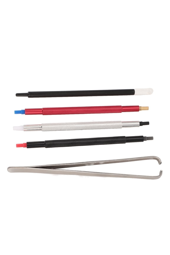 Watch Hand Setting Tool Kit featuring Watch Hand Puller, 3 Pressers, Dial Cleaner Pen, Protector, 5.91 inches / 15 cm