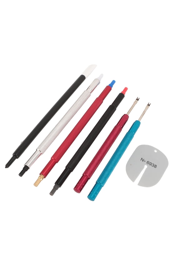 Watch Hand Setting Tool Kit with 2pcs Lever, 3 Pressers, Dial Cleaner Pen, Protector, 5.91 inches / 15 cm