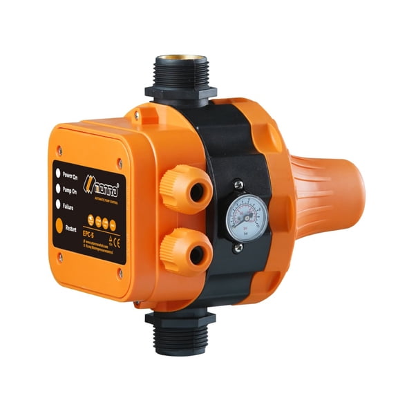 YAHHU Water Pump Automatic Pressure Switch Controller IP65 Home Household Electronic Booster Pump Switch 1.1KW 220V-240V Threaded G1 Inch Accurate Gauge Heavy Duty System, 9.1x7.1x6.7 in