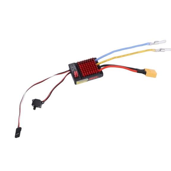 YAHHU Waterproof 60A RC ESC Brushed Electronic Speed Controller with 2A BEC XT60 Connector Fit for 1/10 1/12 Scale Models SCX10 CC01 D90 Crawler Boat Parts