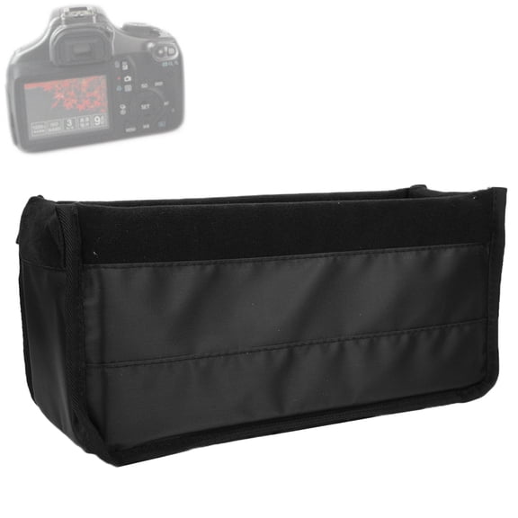 YAHHU Waterproof Shockproof DSLR Camera Lens Insert Bag, Compact Padded Partition Case Pouch for Travel and Photography, 12.60 inches / 32.00 cm, Black