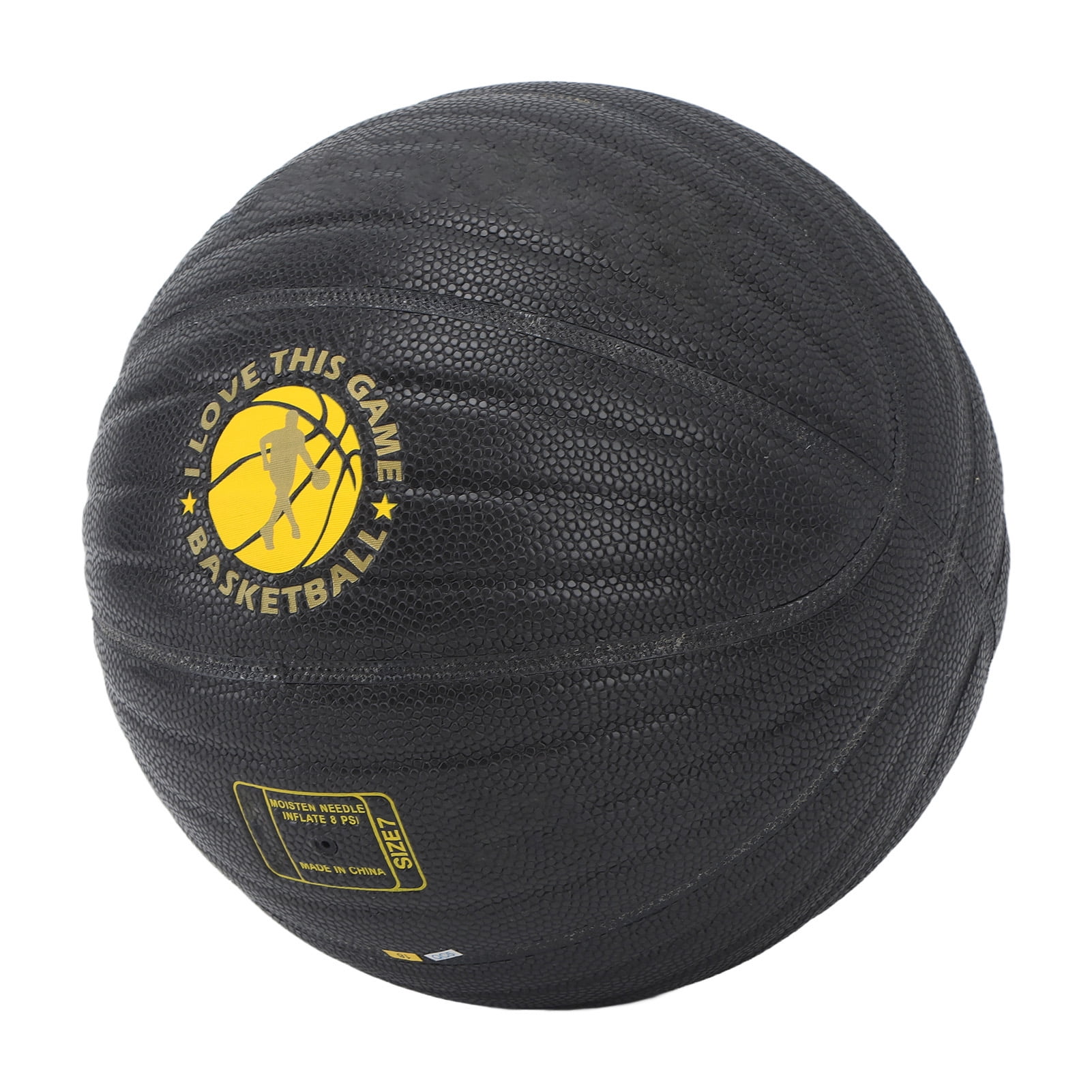YAHHU Weighted Training Basketball Size 7 (29.5 inches / 75 cm) PU Leather Heavy Trainer Basketball for Men Women Pro Practice Yellow Word 2.8 lbs / 1.3 kg