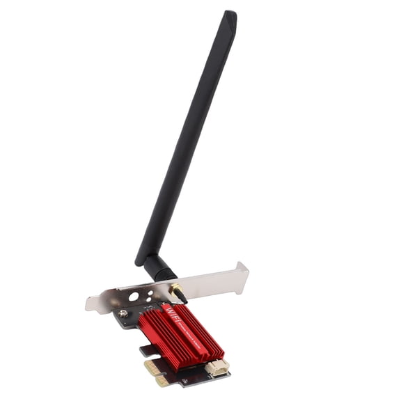 YAHHU WiFi 6E PCIe Network Card, 4174Mbps Tri-Band Bluetooth 5.2 Desktop PC Wireless Adapter with 8DB Antenna, Win 10 11 Linux Compatible (7.87 inches / 20 cm)