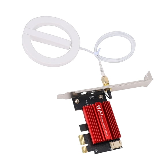 YAHHU WiFi 6E PCIe Network Card, 4174Mbps Tri-Band Bluetooth 5.2 Desktop PC Wireless Adapter with Extension Cable Antenna, Win 10 11 Linux Ready (7.87 inches / 20 cm)
