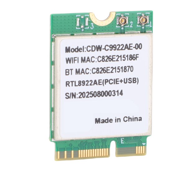 YAHHU WiFi 7 Card Support for Windows 10 11 Desktop Computer M.2 6G 5G 2.4G Triple Band Wireless Network Card with Dual Built in Antenna RTL8922AE Chip Bluetooth 5.4 High Speed Connection