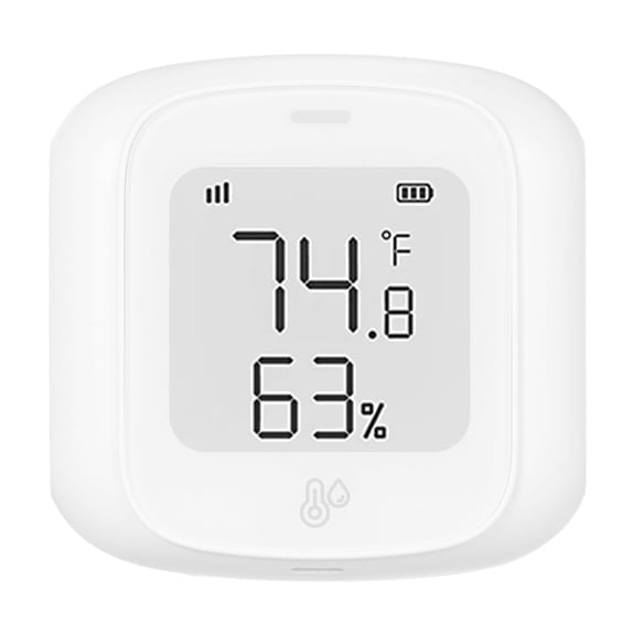YAHHU WiFi Smart Temperature and Humidity Monitor Sensor with Clear LCD Display, Indoor Digital Thermometer Hygrometer, Compatible with Voice Control Assistants, Battery Operated, 2.01 in / 5.1 cm