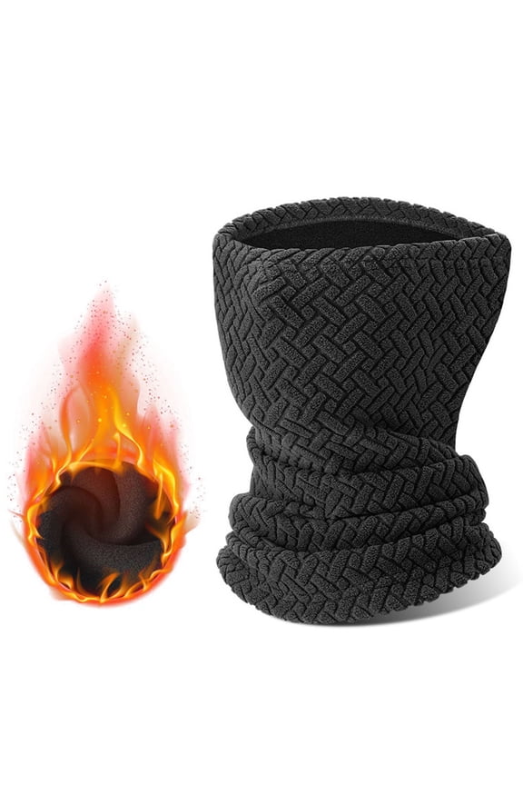 Winter Mask Fleece Thick Warm Balaclava Headscarf Windproof Coldproof Neckband Cycling Equipment for Men Women, Black, 11.02 inches / 28.00 cm, Breathable Outdoor Gear