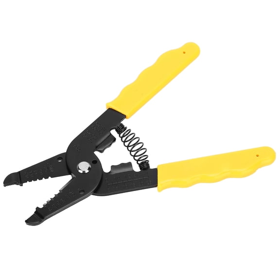YAHHU Wire Stripping Pliers, Multi-Functional Household Electrician Terminal Crimper Tool, Chrome-Vanadium Steel, 9.06 inches / 23 cm (Yellow)
