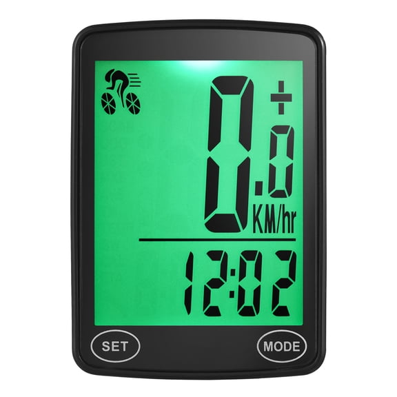 YAHHU Wired Bicycle Computer Speedometer and Odometer with LED Backlight, Calorie Counter and Temperature Display for Cycling Tracking, Black