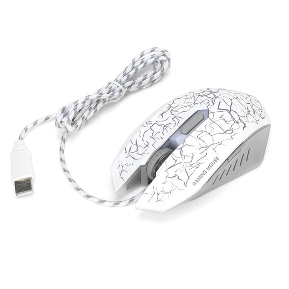 YAHHU Wired Gaming Mouse USB Port Ergonomic 3200 DPI Adjustable RGB Optical Computer Accessories White High Precision Gamer Mouse for Desktop Laptop PC Mac 5.91 inches / 15.00 cm[cite: 1]