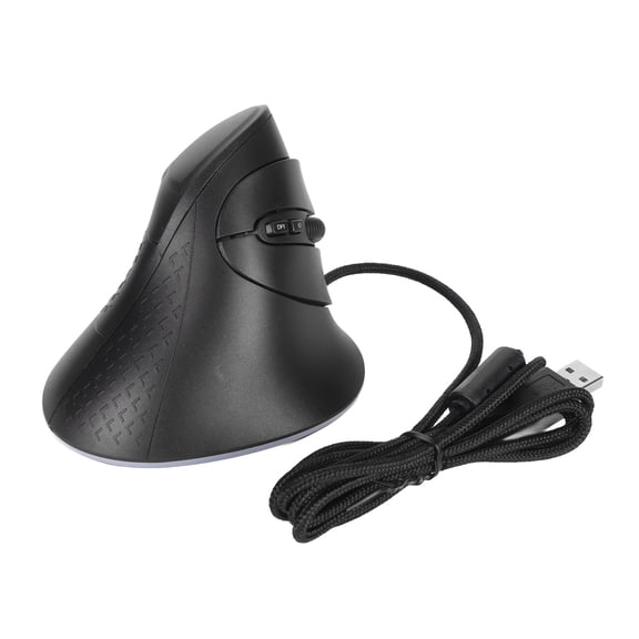 YAHHU Wired Vertical Mouse Adjustable DPI 7200 USB Ergonomic Optical Mouse RGB Gaming Mice with 7 Programmable Buttons for PC Laptop Mac Black 4.9 ft / 1.5 m