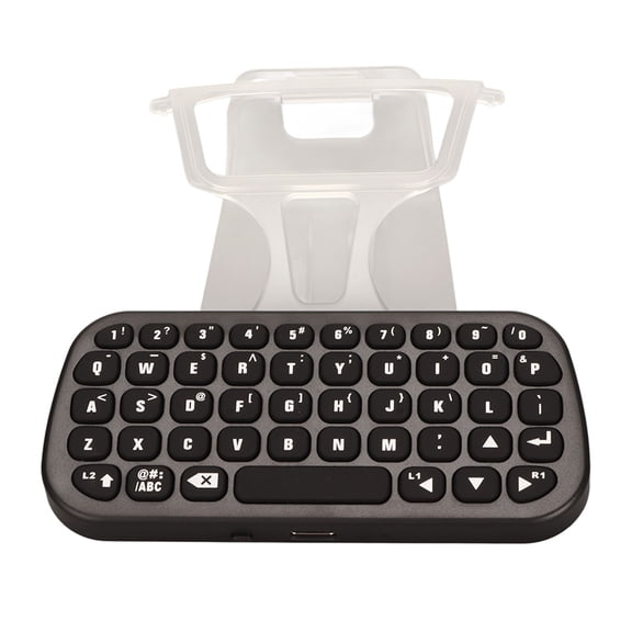 YAHHU Wireless Bluetooth Game Controller Keyboard with Backlight for PlayStation 5 Controller, Includes Built-in 500mAh Battery, Stand, and Charging Cable, 5.51 inches / 14 cm Length, Black Color