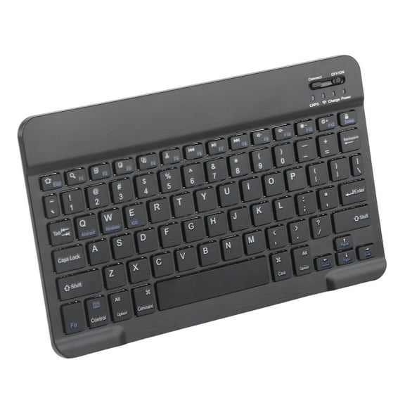 YAHHU Wireless Bluetooth Keyboard 10 Inches / 25.4 cm Ultra-Thin Portable Keyboard for Android, iOS, Windows Tablets and Computers, Built-in Rechargeable Battery, Black