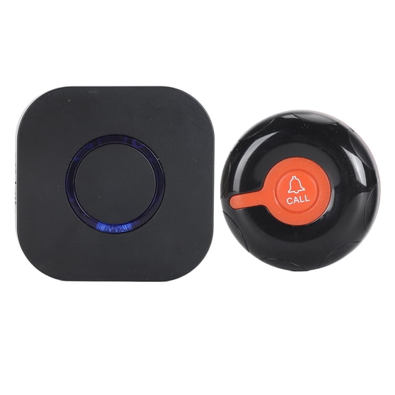 YAHHU Wireless Caregiver Pager Emergency Nurse Alert System 433MHZ Volume Adjustment Long Range Multifunction Doorbell 100-240V US Plug Kit with 330m Range 4.33 inches / 11 cm