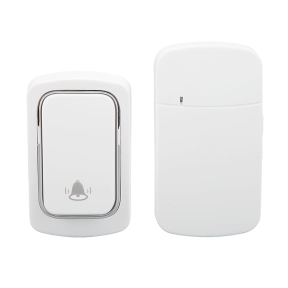 YAHHU Wireless Doorbell Chimes Kit Waterproof Self Powered 38 Ringtones 150m Range No Battery Required Home Office Security Caregiver Pager 1 to 1 Receiver AC100V-230V US Plug 10 inches / 25.4 cm