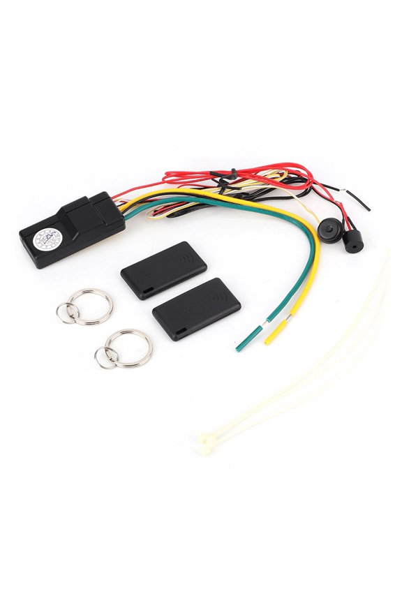 Wireless Immobilizer Car Engine Lock Anti Hijacking Auto Car Intelligent Alarm System with 2.4G RFID Technology, 2 Sensors, 2 Keychains, 2-8M Range, Engine Immobilizer for Vehicle Security