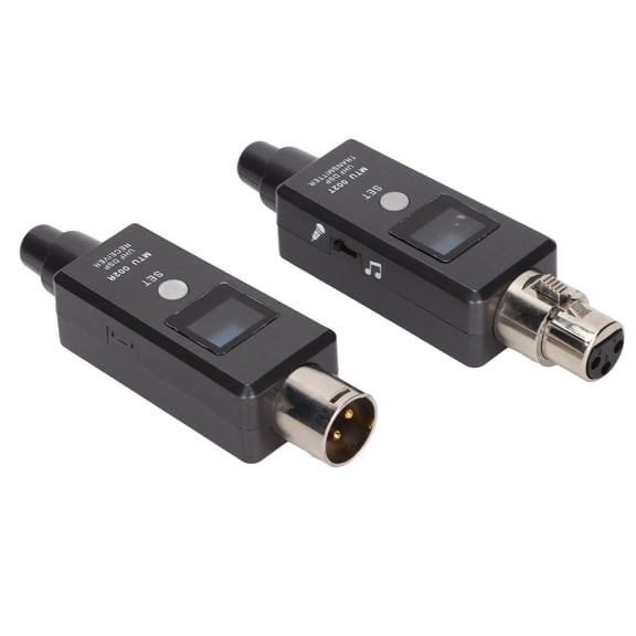 YAHHU Wireless Microphone Adapter Rechargeable XLR Transmitter Receiver for Sound Mixer System Dual Battery Included Pro High-Fidelity Audio Connection