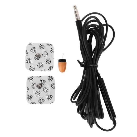 YAHHU Wireless Mini Earphones Lightweight 110dB Clear Sound Black Concealed Earpiece Headset for Mobile Phone with 5.2 ft / 1.6 m Cable and 120mAh Battery Included