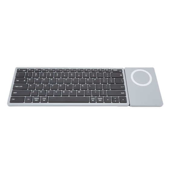 YAHHU Wireless Multi-Device Keyboard with 5W Magnetic Phone Charger, Dual Mode Bluetooth 5.0 & 2.4G, Ultra-Thin Silent Keys for Windows/Mac/iOS/Android, Black (16.1 x 6.7 in)