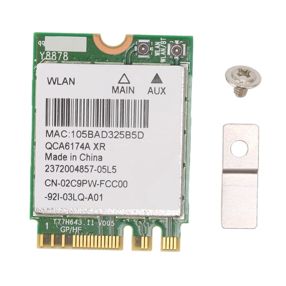YAHHU Wireless Net Card 867M 2.4 GHz and 5 GHz Dual Band Wear Resistant PCB Wireless Card with M.2 Interface for Laptop Computers, 5.00 inches / 12.7 cm[cite: 1]
