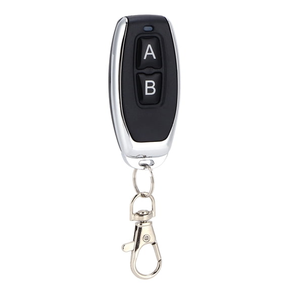 YAHHU Wireless Remote Control 433MHZ Transmitter 2 Button Remote Control Switch for Home Electronics, 100M Long Distance Range, Built-in CR2032 Battery, Metal Controller, 2.4 inches / 6 cm