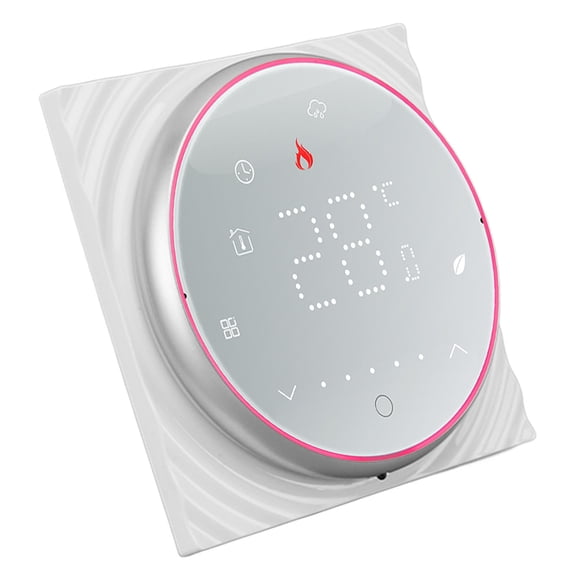 YAHHU Wireless Smart WiFi Thermostat for Home Electric Heating Systems High Accuracy LCD Touch Screen Programmable Temperature Controller AC 95-240V Fire-Retardant Material Square Base White[cite: 1]
