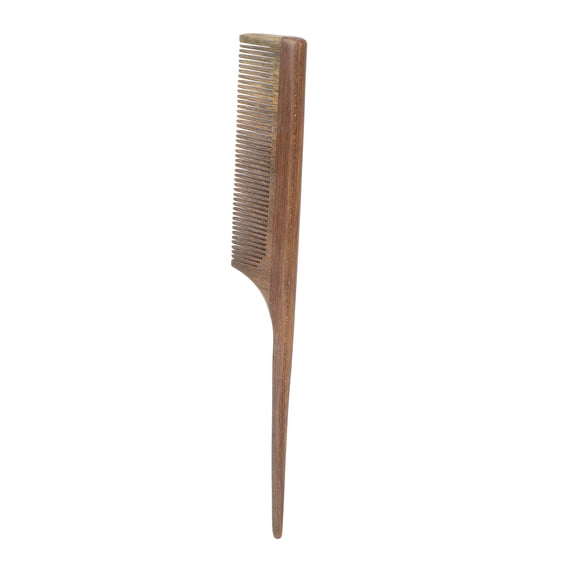 YAHHU Wood Rat Tail Comb Handmade Round Teeth Prevents Tangles Sandalwood Hair Comb for Hair and Beard, Anti-Static Wooden Comb Tool, 7.48 inches / 19 cm Length, 0.95 oz / 27 g Weight[cite: 1]