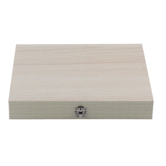 YAHHU Wooden Box with Lock Storage for Lab Glass Prepared Microscope Slides Storing Tool 100-Piece Capacity 9 inches / 22.8 cm