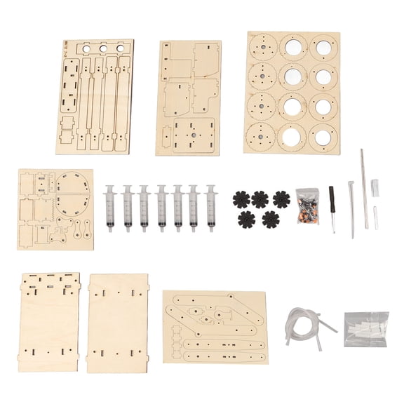 YAHHU Wooden Hydraulic Excavator DIY Detachable STEM Educational Science Model Kit