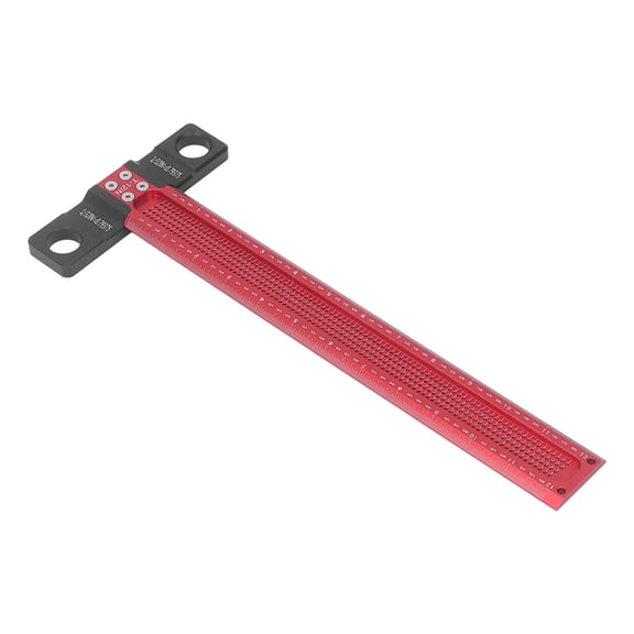 YAHHU Woodworking Scriber T Square Ruler Imperial Aluminum Alloy for Carpenter Work Layout Measuring Tool (15.35 inches / 39 cm)