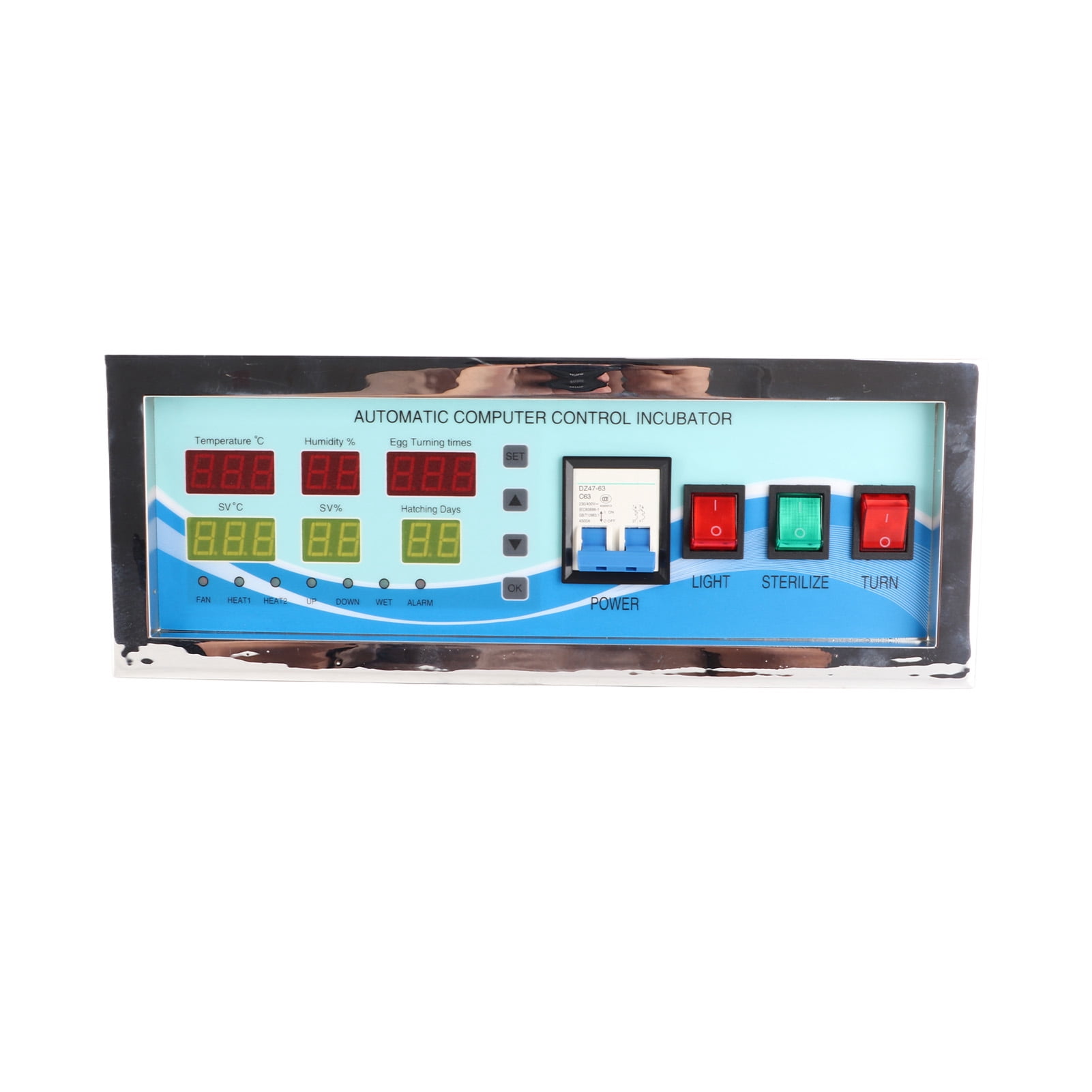 YAHHU XM-18G Poultry Egg Incubator System Automatic Temperature Humidity Sensor for Chicken Goose Duck, Smart Digital Display Controller 220V 15.75 inches