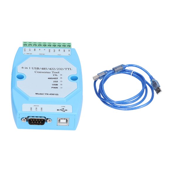 YAHHU YN4561I Isolated 6-in-1 Serial Port Module USB to RS232 RS485 RS422 TTL Converter, 5.91 inches / 15.0 cm Length, Professional Electronic Component Industrial Protocol Adapter