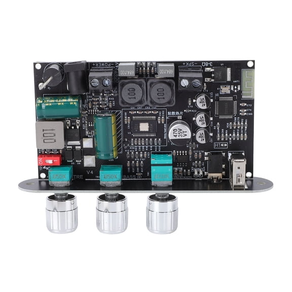YAHHU ZK-1001U Bluetooth Amplifier Board 100W Mono Amp Module with True Wireless Stereo Pairing Function, AUX/USB Audio Input, TPA3116D2 Chipset for DIY Speakers (3.9 in / 99 mm)