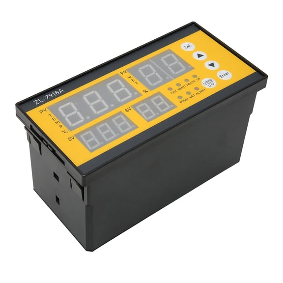 YAHHU ZL-7918A Automatic Egg Incubator Temperature and Humidity Controller, 100-240V Smart Hatcher Thermostat System for Chicken Duck Quail Poultry Breeding, Digital Display