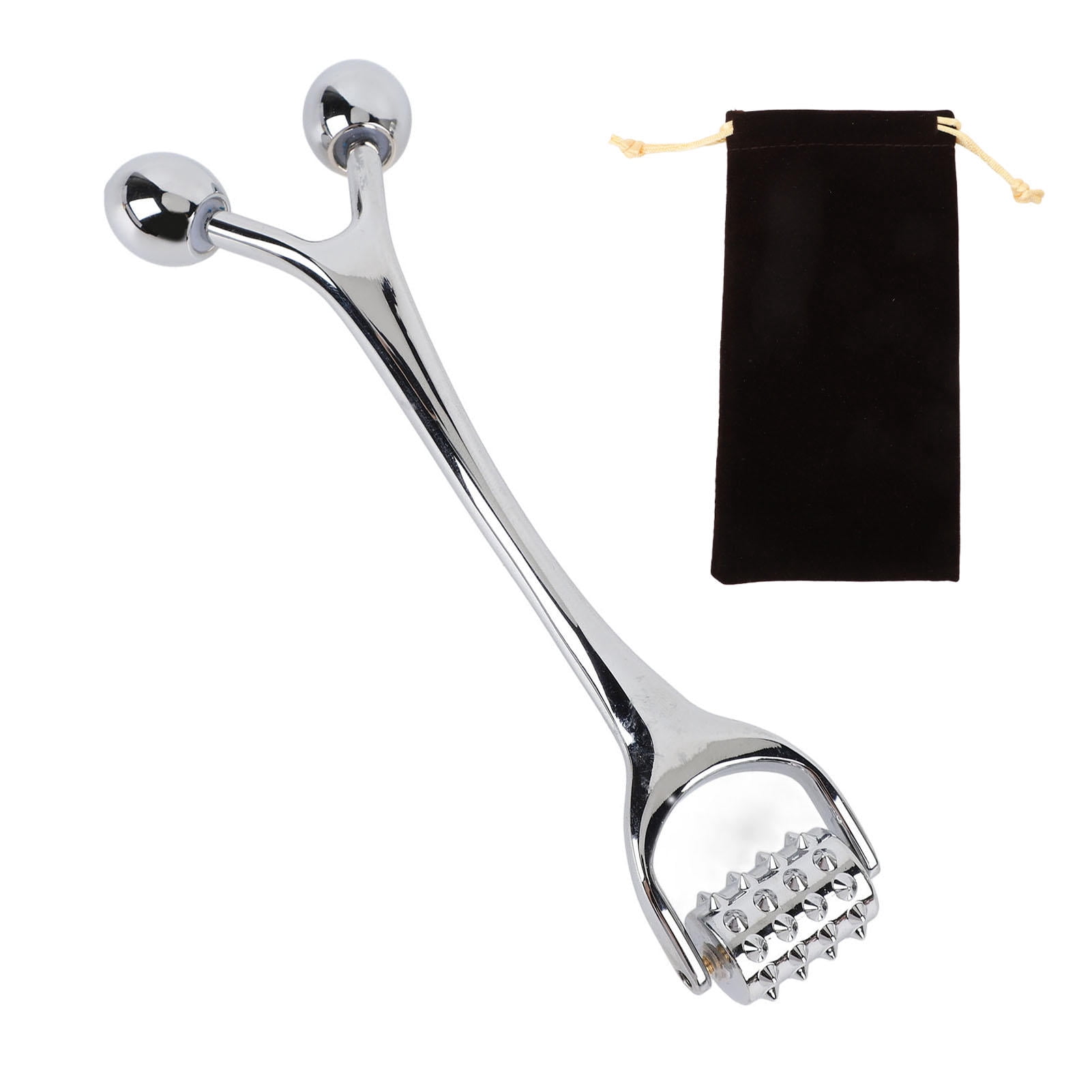 YAHHU Zinc Alloy Face Roller Massager – Deep Tissue Acupuncture Roller for Muscle Relief, Comfort & Skin‑Friendly Design