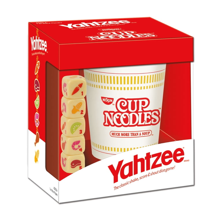 Yahtzee　ヤッツィー　海外限定　日清カップヌードル　ボード、サイコロゲーム USAopoly, YAHTZEE: Cup Noodles, Custom Dice & Game - Walmart.com
