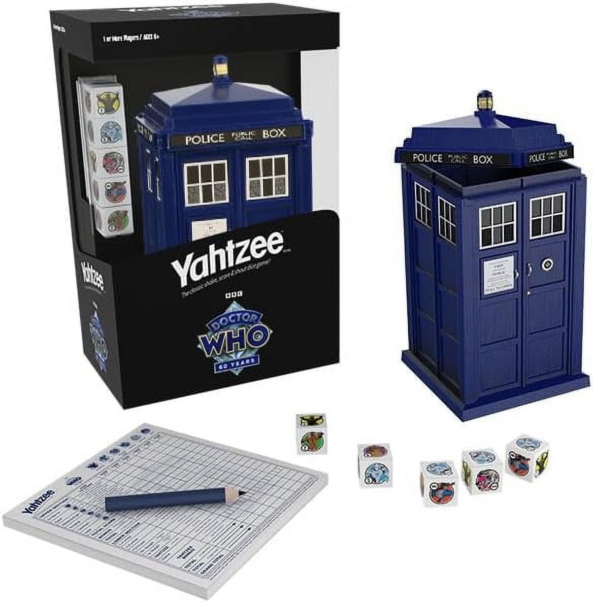YAHTZEE Doctor Who TARDIS 60th Anniversary Collectible TARDIS Dice