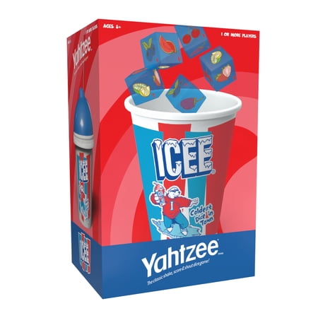 YAHTZEE: ICEE Edition, Exclusive Collectible Cup Shaker, Roll The Dice Featuring Your Favorite Flavors Cherry, Blue Rasberry & More, Classic Dice Rolling Game, Officially Licensed ICEE Company Game